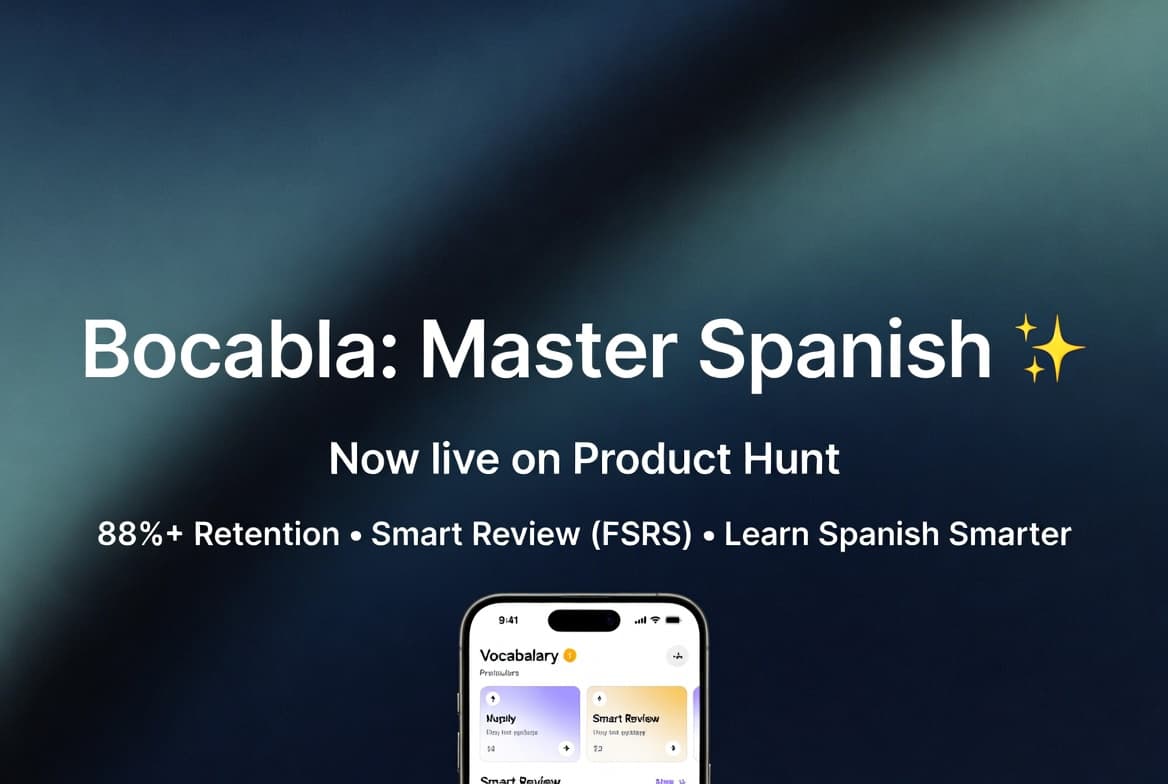 Bocabla is now live on Product Hunt đ